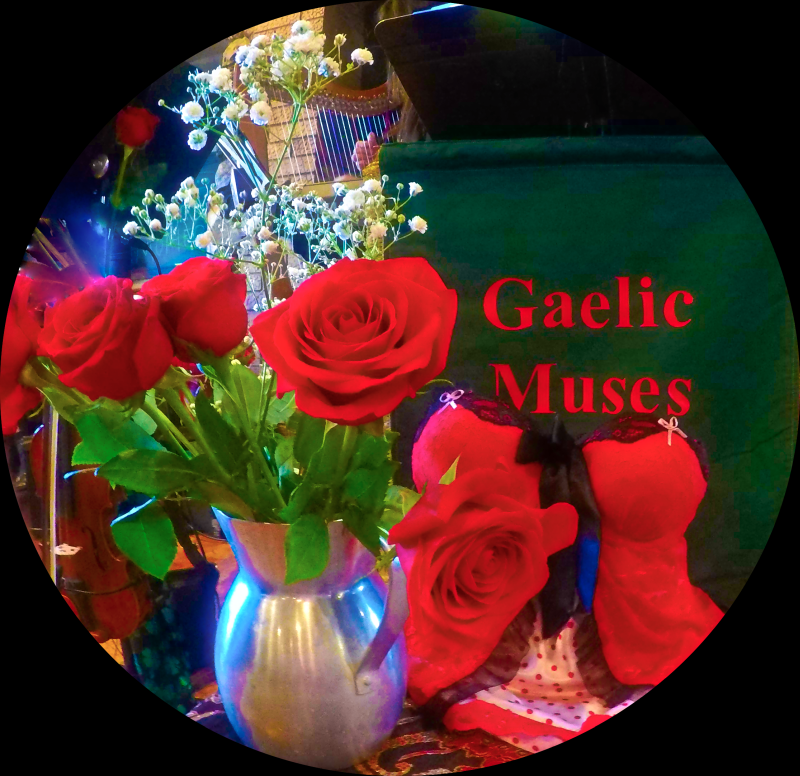 Gaelic Muses Roses in a Vase